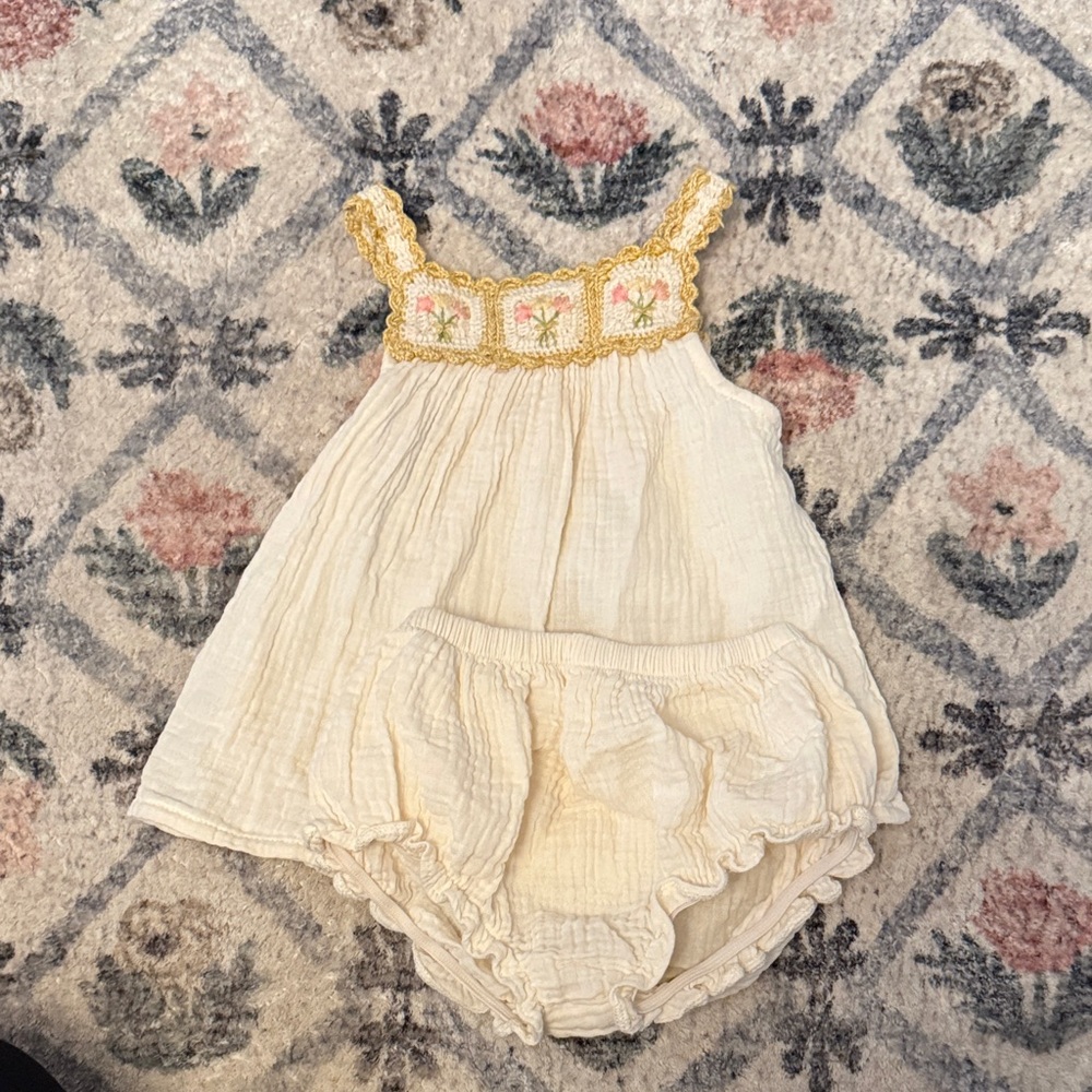 Wild Wawa 100% cotton Baby Dress with Bloomers
